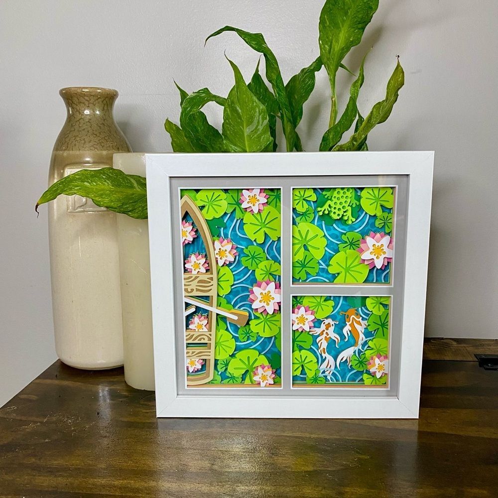 3D Koi Pond Shadowbox
